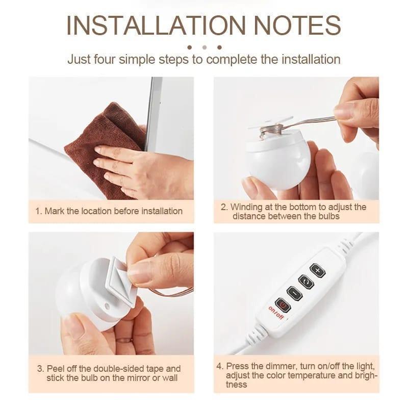 Rechargeable Vanity Mirror LED Lights