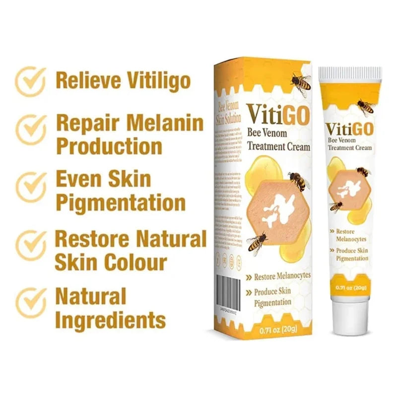 Fivfivgo Bee Venom Vitiligo Treatment Cream | Skin Repair & Hydration